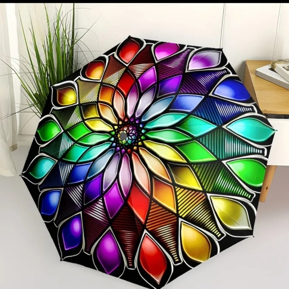 Source Unknown Accessories - 🆕️ 🏳️🌈☔️KALEIDOSCOPE OF COLOUR BURST COMPACT UMBRELLA ☔️🏳️🌈